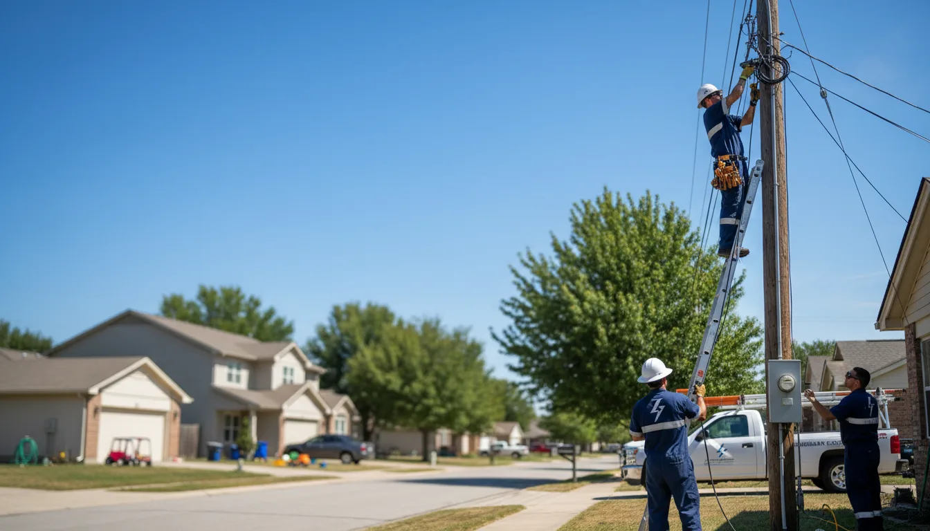 Residential electrician providing installation services in Pleasant Valley, IA